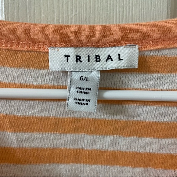 Tribal Linen Blend Top size Large - Picture 3 of 4